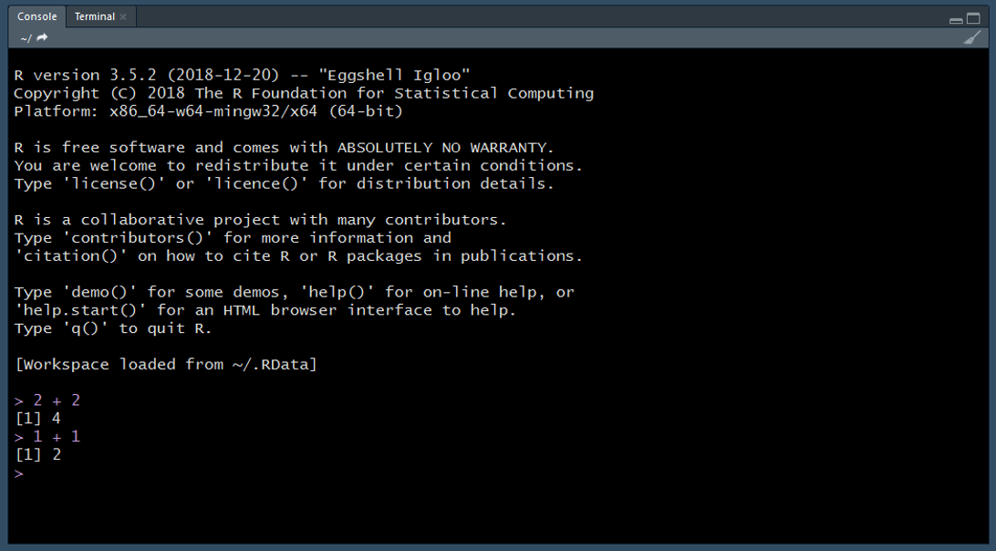 r studio commands